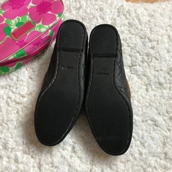 Sperry: Audrey Black/Gold Quilted  Loafers Sz 6.5 - Picture 4 of 8